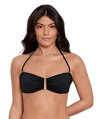 Lauren Ralph Women's Ring Bandeau Bra Swim Top
