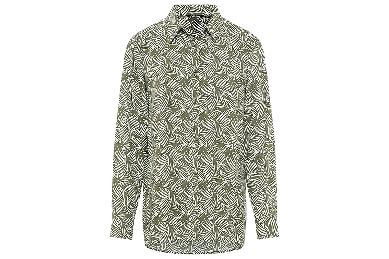 Olsen Women's Long Sleeve Allover Print Shirt