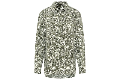 Olsen Women's Long Sleeve Allover Print Shirt