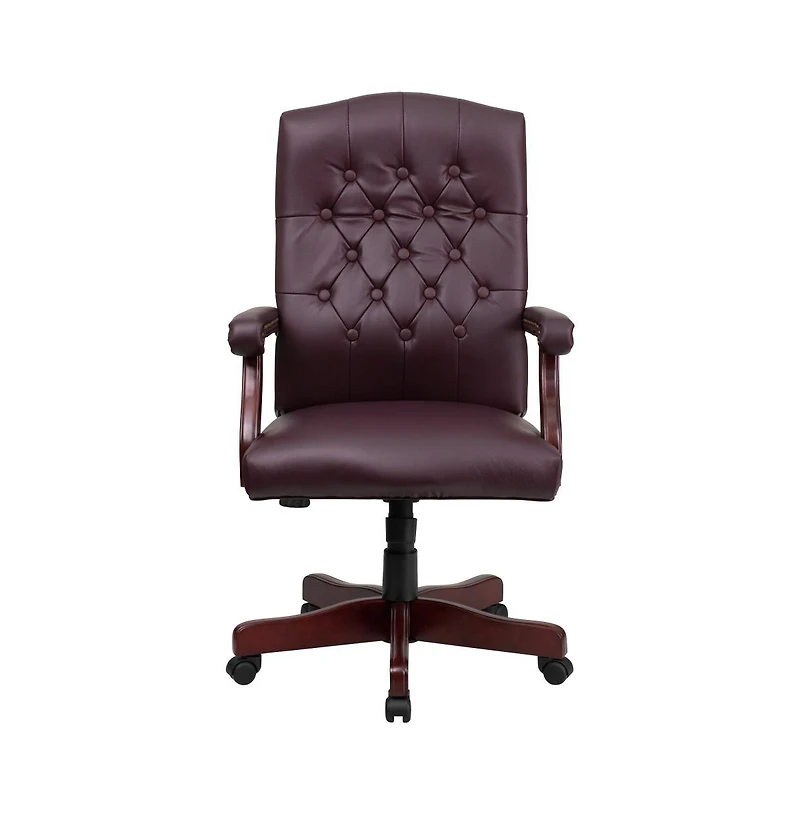 Merrick Lane Versailles High Back Tufted Home Office Chair With Height Adjustment And 360° Swivel