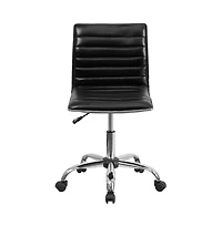 Merrick Lane Amelie Home Office Chair Ergonomic Executive Ribbed Low Back Armless Computer Desk - Base, Frame & Border