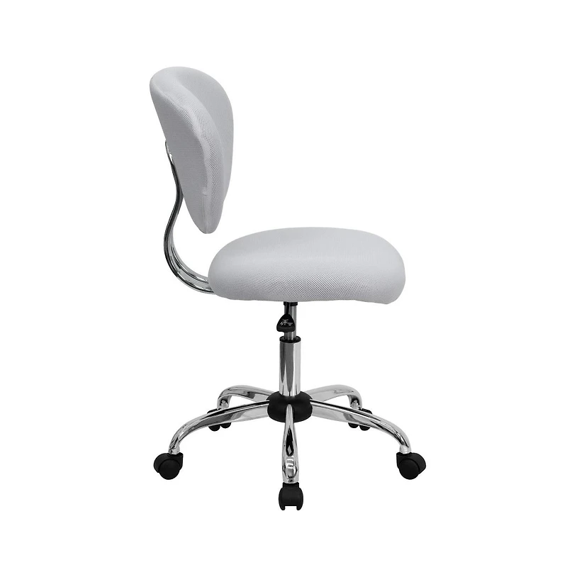 Emma+Oliver Mid-Back Mesh Padded Swivel Task Office Chair With Chrome Base