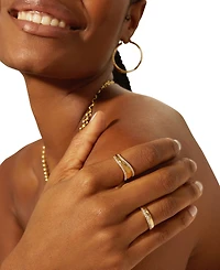 Audrey by Aurate Diamond Double Row Tapered Statement Ring (1/4 ct. t.w.) Gold Vermeil, Created for Macy's