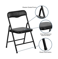 Emma+Oliver Kids 5 Piece Folding Table And Chair Set - Activity
