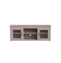 Merrick Lane Galena Traditional Full Glass Door 65" Tv Stand For Up To 80" Tvs