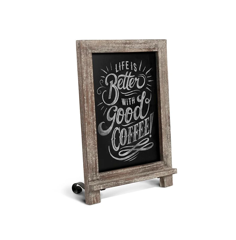 Hanging Or Tabletop Chalkboard With Legs/Wedding Table Sign/Kitchen Countertop Memo Board