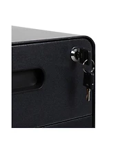 Emma+Oliver Ergonomic 3-Drawer Mobile Locking Filing Cabinet Storage Organizer