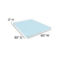 Inch Gel Infused Cool Touch CertiPUR-us Certified Memory Foam Topper