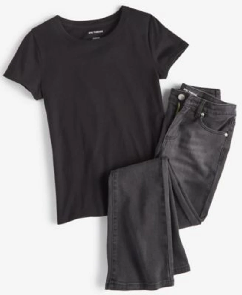 Epic Threads Little Big Girls Solid T Shirt Camden Flared Jeans Created For Macys