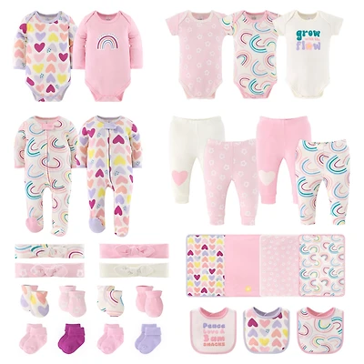 The Peanutshell Baby Girls Layette Gift Set Girls, Pretty Sweet, 30 Essential Pieces, 0-3 Months