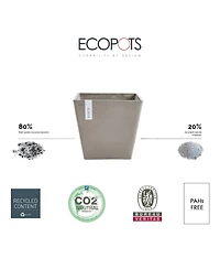 Ecopots Rotterdam Durable Indoor and Outdoor Planter, 16in
