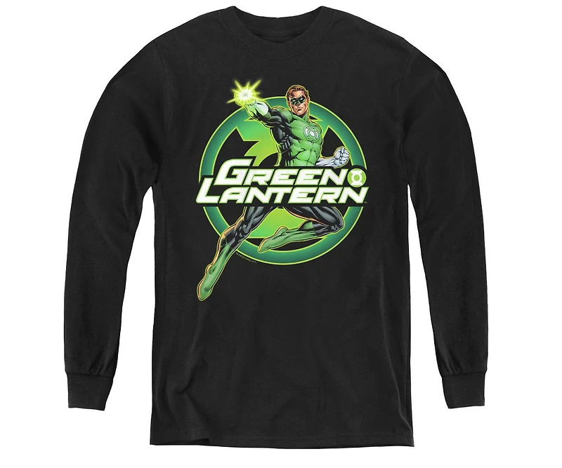 Justice League Boys of America Youth Lantern Glow Long Sleeve Sweatshirts