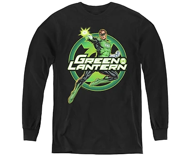 Justice League Boys of America Youth Lantern Glow Long Sleeve Sweatshirts