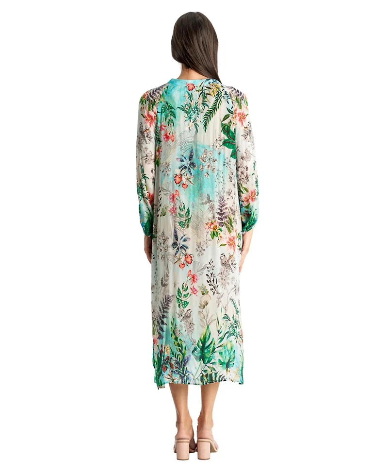 La Moda Clothing Women's Maxi Buttoned Overshirt