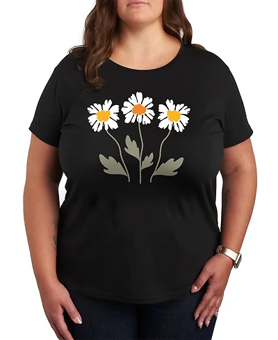 Hybrid Apparel Trendy Plus Daisy Graphic T-Shirt