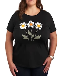 Hybrid Apparel Trendy Plus Daisy Graphic T-Shirt