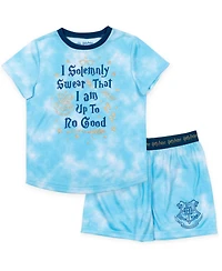 Harry Potter Girls Pajama Shirt and Shorts Sleep Set