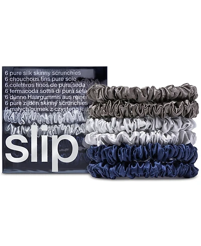 Slip -Pc. Pure Silk Skinny Scrunchies Set