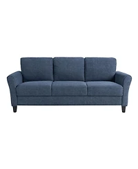 Lifestyle Solutions 80.3" W Microfiber Wilshire Sofa with Rolled Arms