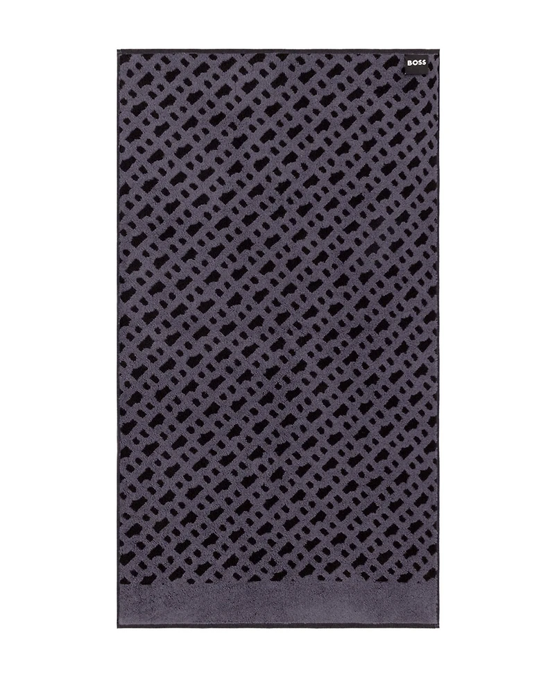 Boss Home B Monogram Velour Jacquard Hand Towel, 20" x 39"