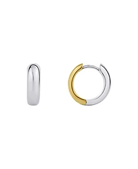 And Now this Two Tone Hinged Hoop Earring