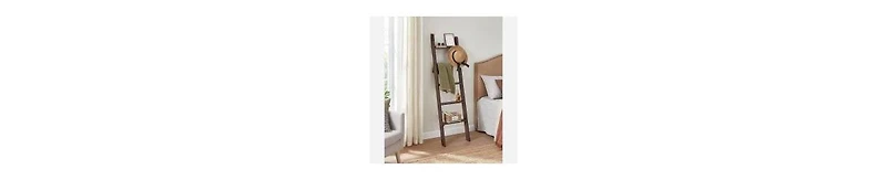 Decorative Blanket Ladder, 5-Tier Ladder Shelf, Ladder Rack for Storage and Decor