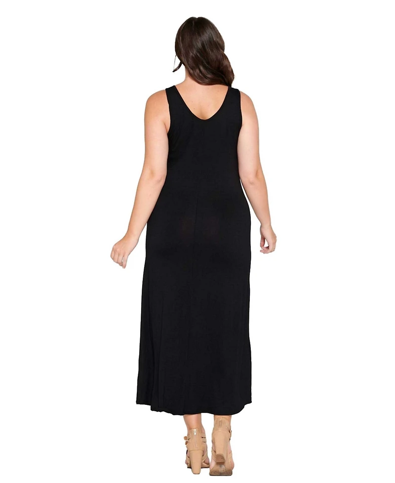 L I V D Plus Size Everyday Essential Tank Maxi Dress
