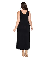 L I V D Plus Size Everyday Essential Tank Maxi Dress