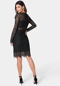 Bebe Women's Bandeau Lace Dress