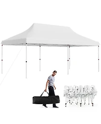 Costway 10 x 20 Ft Pop-up Canopy UPF50+ Sun Protection Tent with Carrying Bag