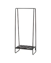 Iris Usa Clothes Rack for Hanging Clothes with 2 Shelves, Freestanding Clothing Rack, Easy to Assemble Garment Rack, Metal, Sturdy Design, Multipurpos