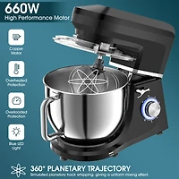 Sugift 7.5 Qt Tilt-Head Stand Mixer 6 Speed with Egg Whisk, Dough Hook & Flat Beater