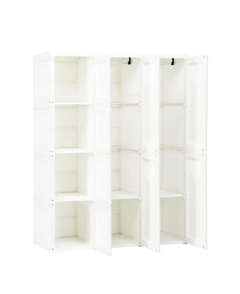 Sugift Foldable Closet Clothes Organizer with 12 Cubby Storage