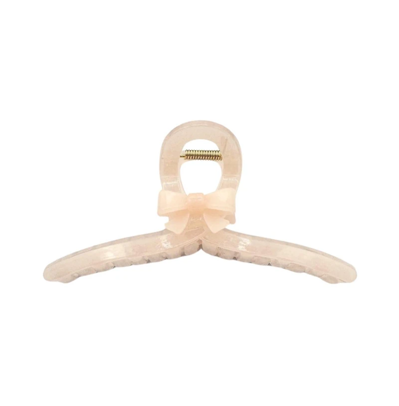 Looped Clip - Matte Pink Bow