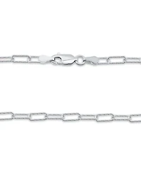 Giani Bernini Diamond-Cut Paperclip Chain Link Bracelet (7-1/4") Sterling Silver or 18k Gold-plated Silver, Created for Macy's