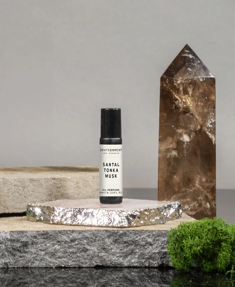 Environment Santal, Tonka & Musk Roll-On Oil Perfume (Inspired by 5-Star Luxury Hotels), 0.33 oz.