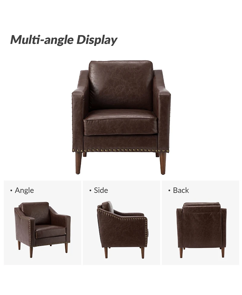 Karena Transitional Armchair with Nailhead Trims