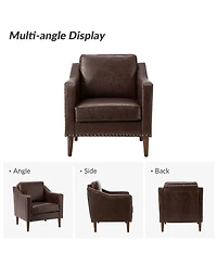 Karena Transitional Armchair with Nailhead Trims