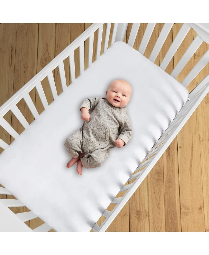 BreathableBaby All-in-One Fitted Sheet & Waterproof Cover for 52" x 28" Crib Mattress (2-Pack)