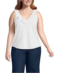 Lands' End Plus Lightweight Jersey Tank Top
