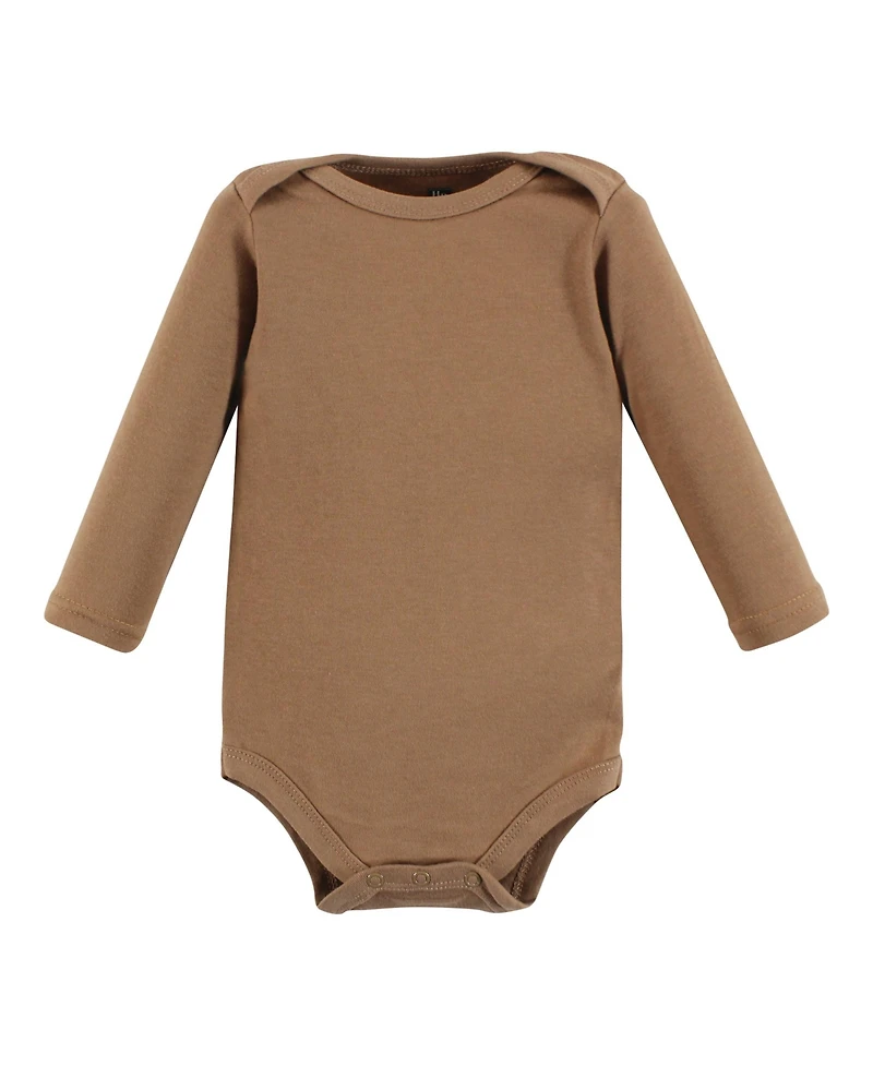 Hudson Baby Boys Long-Sleeve Cotton Bodysuit Collection 7-Piece Set