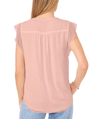Vince Camuto Women's Embellished V-Neck Cap Sleeve Top