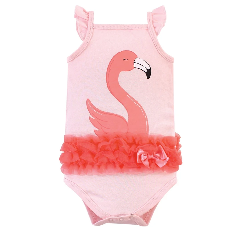 Little Treasure Baby Girls Cotton Bodysuits 3pk, Cherries, 3-6 Months