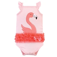 Little Treasure Baby Girls Cotton Bodysuits 3pk, Cherries, 3-6 Months