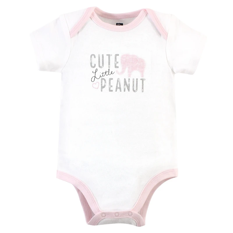 Hudson Baby Baby Girls Hudson Essential Three-Piece Set of Cotton Bodysuits