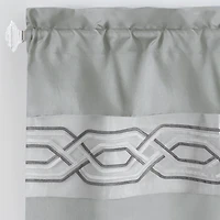 Kate Aurora Pacifico Rod Pocket Embroidered Window Valance