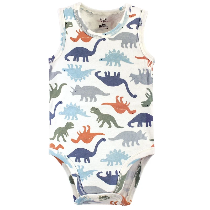 Touched by Nature Baby Boys Five-Piece Organic Cotton Sleeveless Onesies