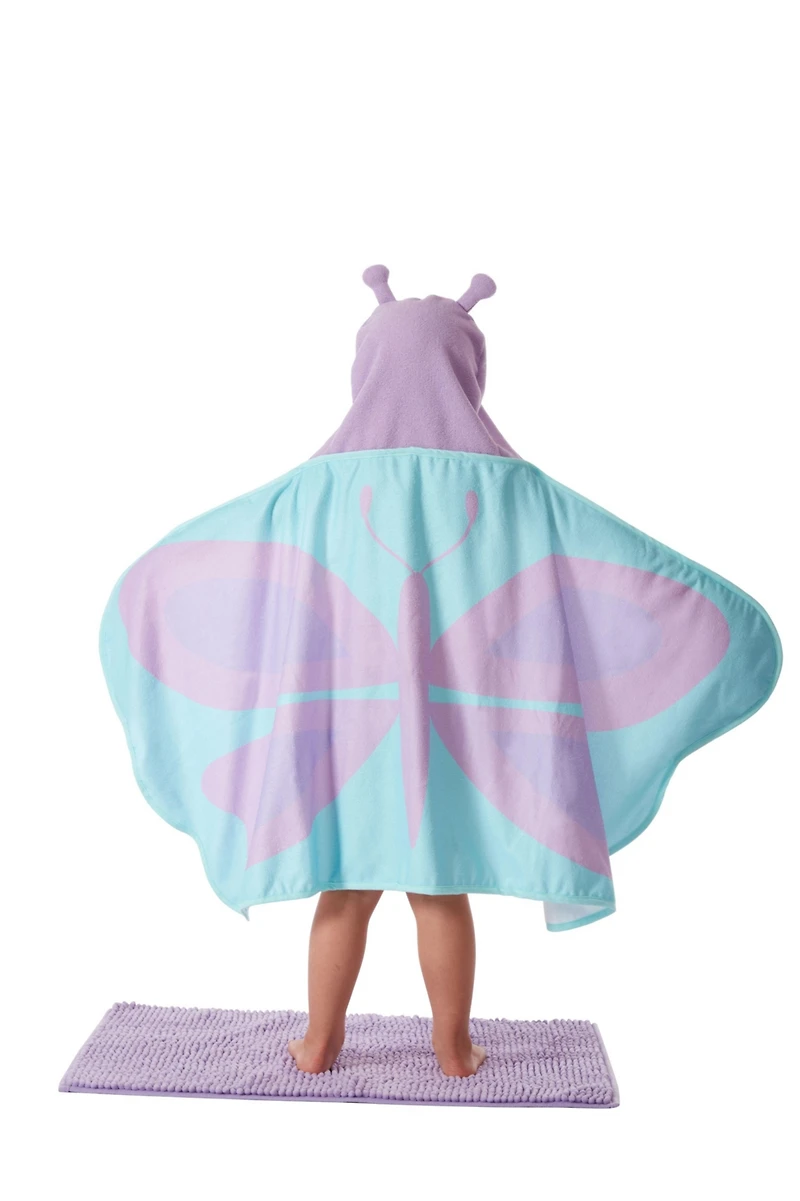 Kate Aurora Kate Aurora Complete 5 Piece Juvi Butterfly Themed Fabric Shower Curtain Bathroom Set