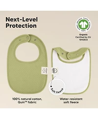 KeaBabies 8pk Quin Baby Bibs for Drooling and Teething, Cotton Drool Bibs, Newborn Baby Boys, Baby Girls Bibs