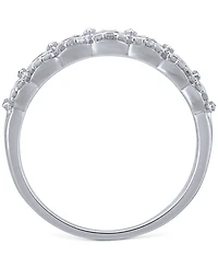Diamond Scalloped Edge Band (1/2 ct. t.w.) in 14k White Gold
